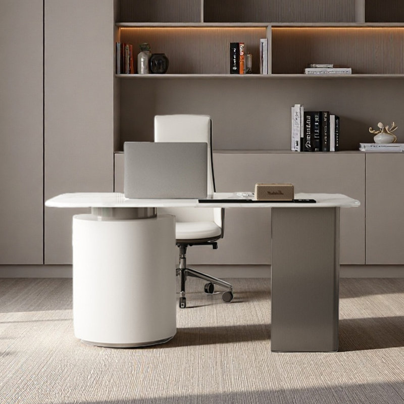 Bureau en granit, bureau à domicile, H 29,53 po x l 55,12 po x P 27,56 po