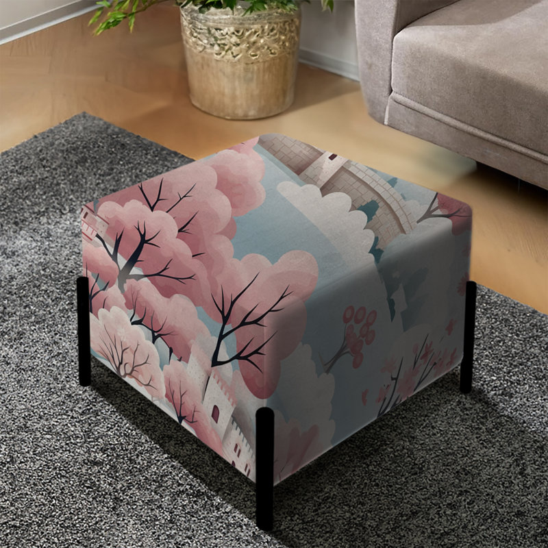 Vahey - Repose-pieds carré pour chambre d'enfant