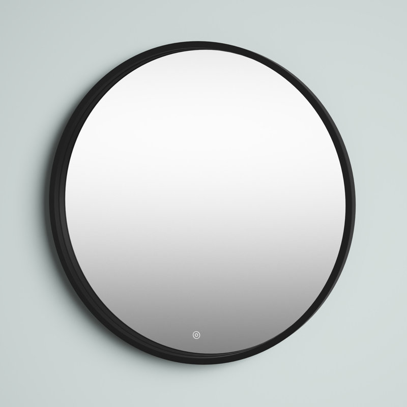 Miroir de salle de bain Pickard, Noir, 32 po x 32 po
