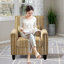 Fauteuil Clorice Mid-Century moderne classique avec garniture cloutée-118228677