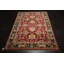 Tapis de zone en laine rouge 8 pi x 11 po à la main one-of-kind noué la peshawar Spreckels