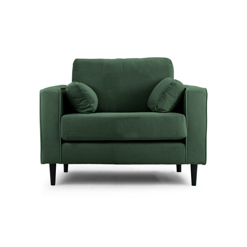 Millerville Velvet Armchair, Green