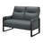 49.6" Faux Leather Mid-Century Loveseat 2 Seater Sofa-1085470634
