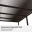 19 pi. L 12 pi. D Pergola en aluminium avec guirlandes de lumières de 48 pi