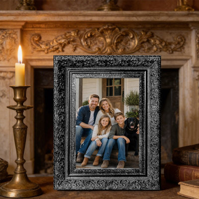 Cadre 5 po x 7 po noir pour portrait 1PC