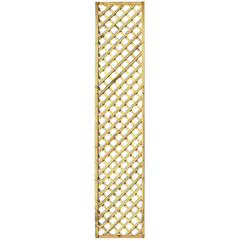 Bryann 183cm W Wood Lattice Panel Trellis, 30cm H x 183cm W x 30cm D