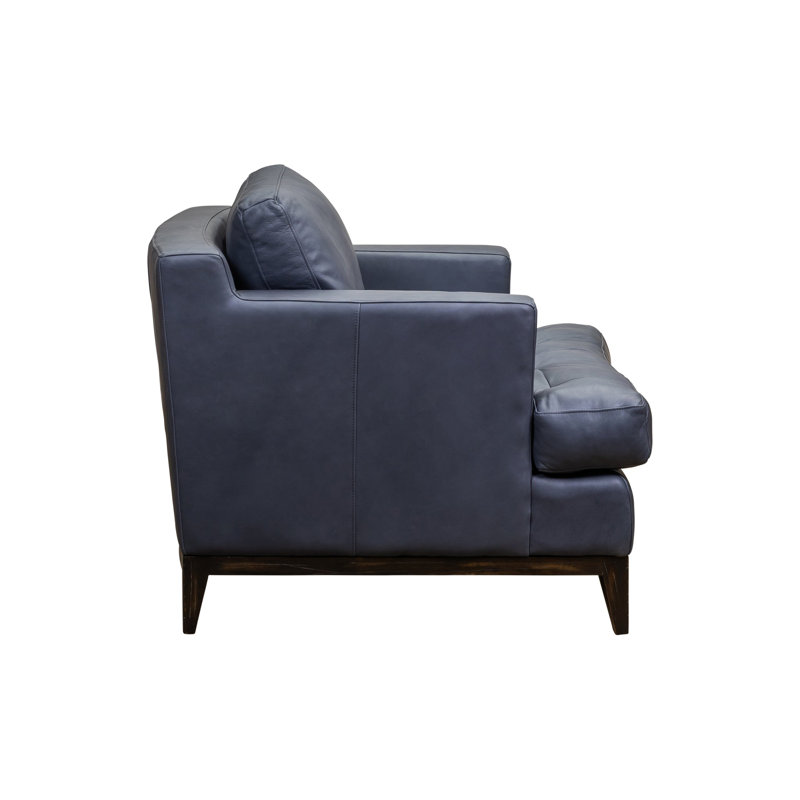 Luna Armchair, Midnight Genuine Leather