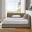 Structure de lit double capitonnée capitonnée, structure de canapé-lit avec dossier et accoudoirs confortables, lit double pour chambre à coucher, salon, velours (80,5 po x 59 po x 30,5 po)-1980142437