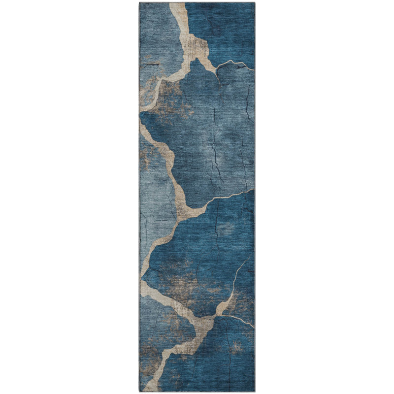 Premium Machine Washable Jakiyra AMF1889 Abstract Rug/AMF1889NA, Runner 2'3" x 7'6"