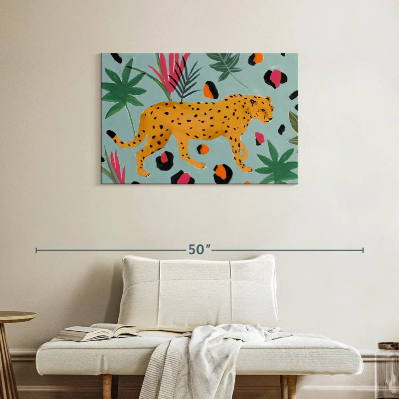 Brampt Walking Cheetah II, 24" H x 36" W