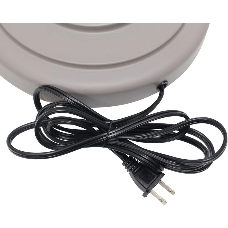 Lampe de table en métal Ainaire, Gris