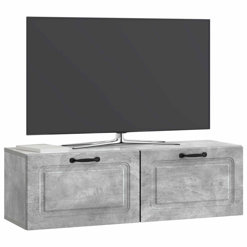 TV Stand, 30cm H x 98cm L x 31cm W, Concrete Grey