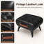 Tabouret en cuir de haute qualité, équipé de poignées portables et de pieds en métal; Repose-pieds carré moderne et minimaliste avec espace de rangement caché, disponible en plusieurs couleurs, convenant au salon-244631963