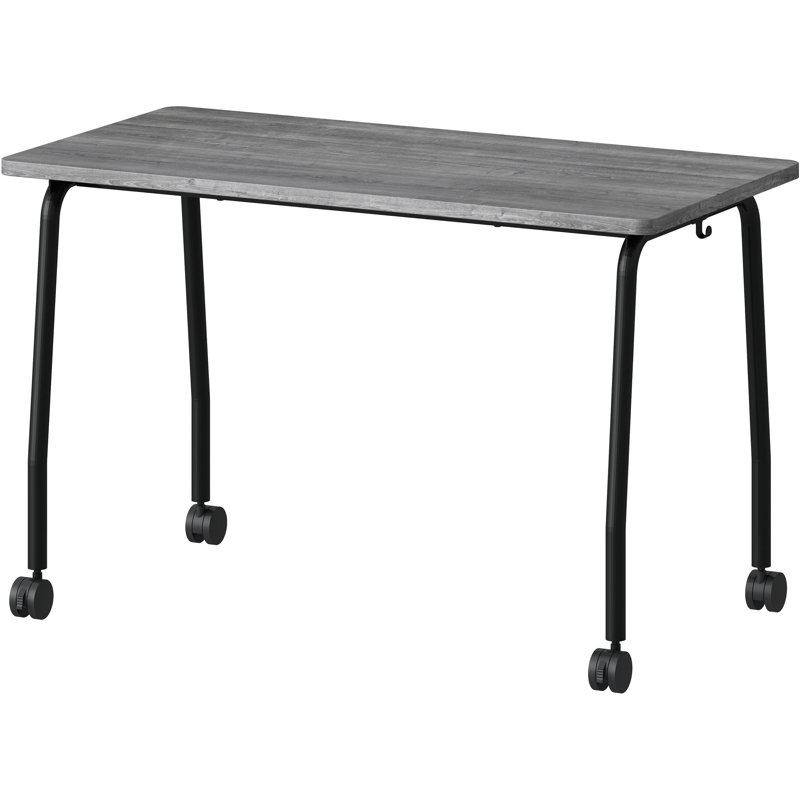 Table de formation avec roulettes, H 47,25 po x l 23,63 po x P 23,63 po, Gris anthracite patiné