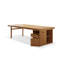 Bureau rectangulaire brun en bois massif avec 1 tiroir-2098583947