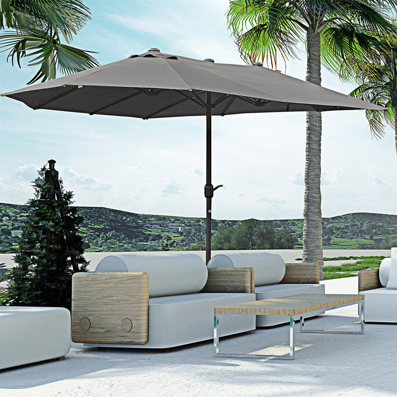 Parasol de patio extérieur avec base