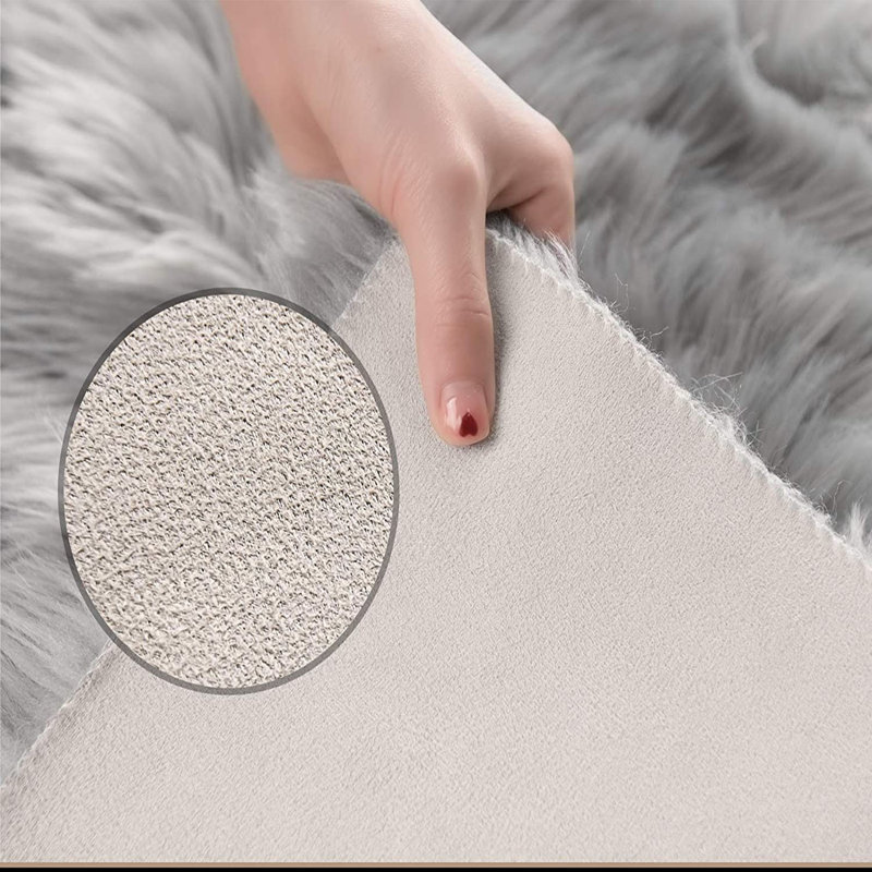 Leony Faux Sheepskin Indoor Rug, Runner 2' x 6'