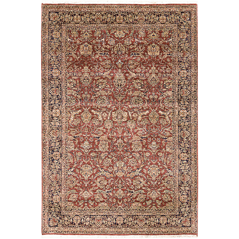 Handmade Silk and Wool Area Rug
