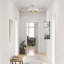 Bouziane 1-Light Farmhouse Bowl Semi Flush Mount Dome Ceiling Light