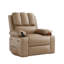 Fauteuil inclinable en cuir avec 2 porte-gobelets et une poche latérale-1054156108