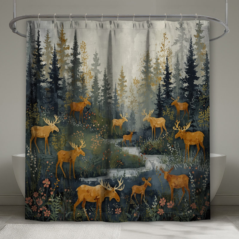 Rideaux de douche Moose, L 70 po x H 72 po