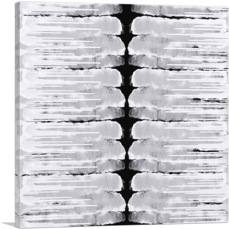 «Black Spine» sur fond blanc, reproduction d'art sur toile tendue, H 18 po x l 18 po x 1,5 po