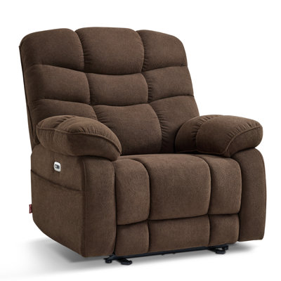 27" Seat Wide Oversized Power Recliner Zero Gravity with High Backrest, Anti-Tip Design