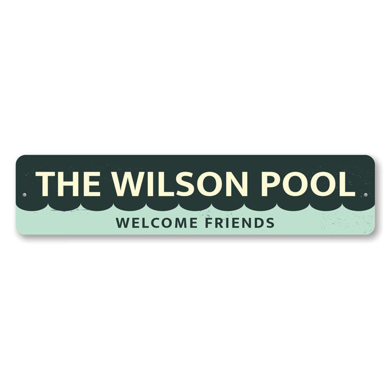Plaque en aluminium Welcome Friends, H 6 po x l 24 po x P 0,063 po