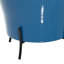 Jardinières rondes en métal émaillé bleu avec incrustation dorée et support, ensemble de 2: 9 po, 12 po-1648610512