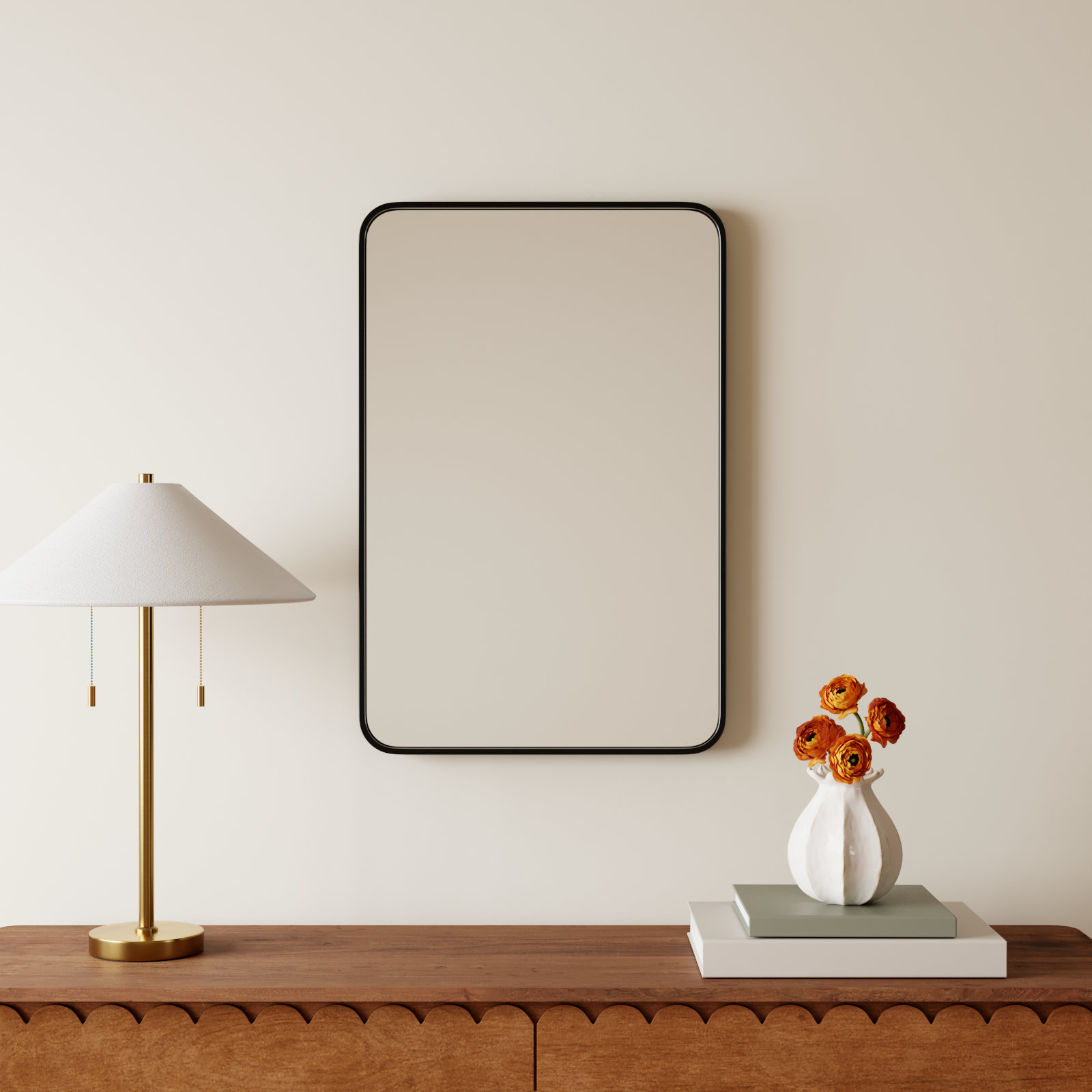 Sabine 36" Accent Mirror, Black, 30'' H x 20'' W