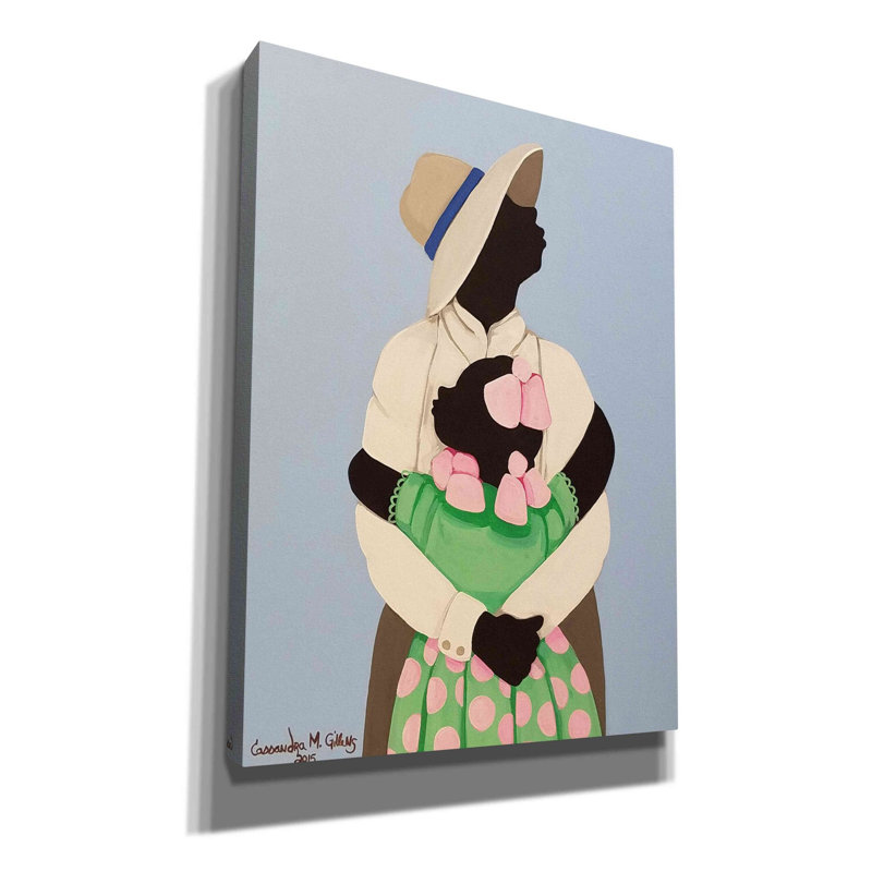 «Daddy» par Cassandra Gillens, toile, art mural, H 16 po x l 12 po x P 0,75 po