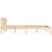 Bed Frame Natural 75.98 x 79.92 in Solid Pine Wood King Size Platform Bed Frame-1206044257