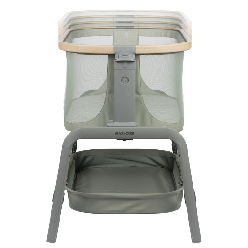 Iora Bedside Crib with Mattress, Green