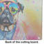 Pug Hippie Dawg Glass Cutting Board Large