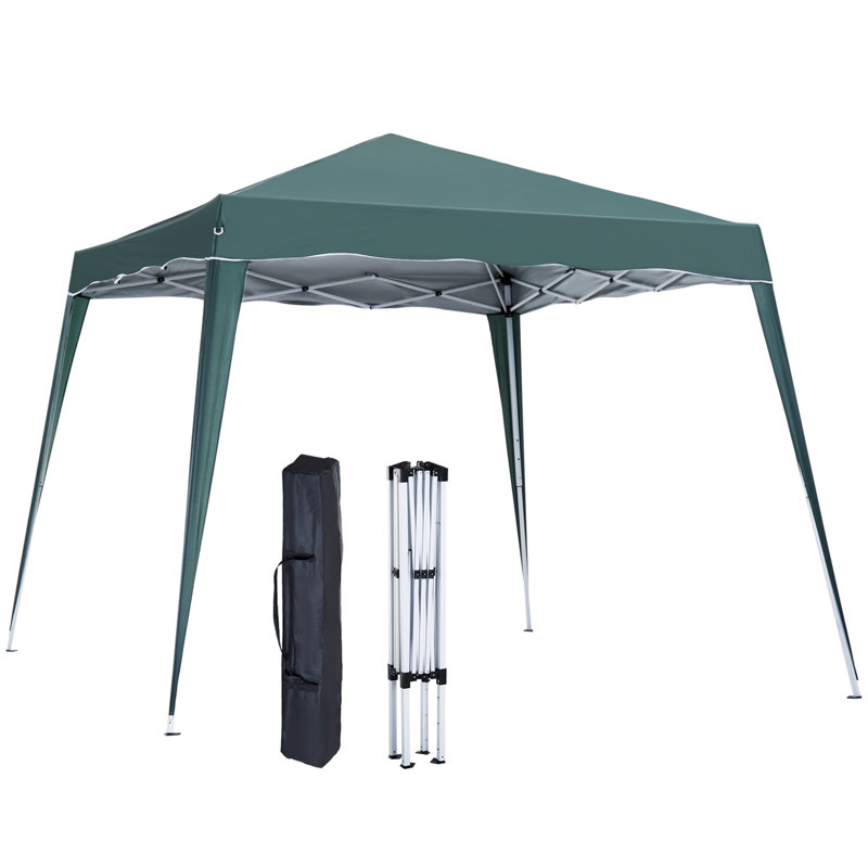 3m x 3m Steel Pop-Up Gazebo, Green
