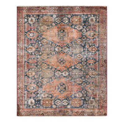 Finnuala Medallion Red/Blue Area Rug (10'X14'4")