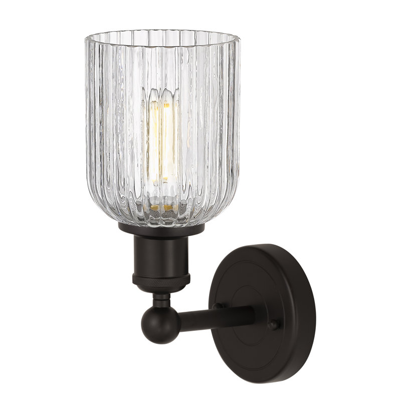 Northgate Steel Armed Sconce, Oil Rubbed Bronze, Clear