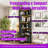 5-Tier L-Shaped Corner Bookshelf With LED Lighting & Baffle-1212803342