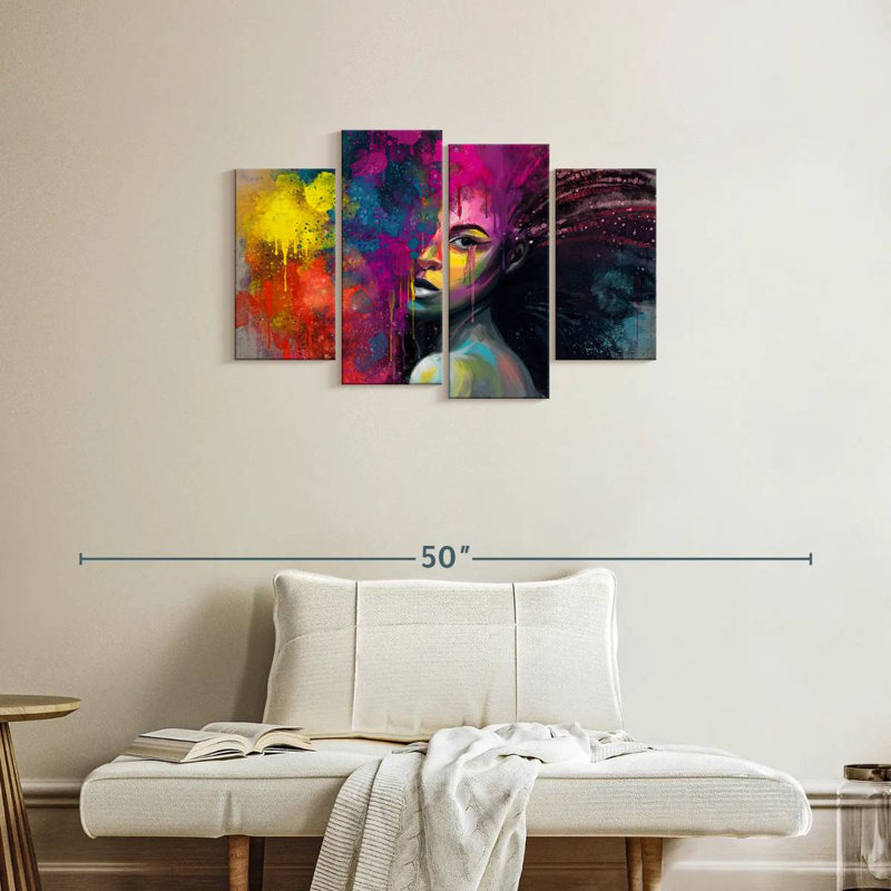 Leisha African Vibrance, H 22 po x l 36 po