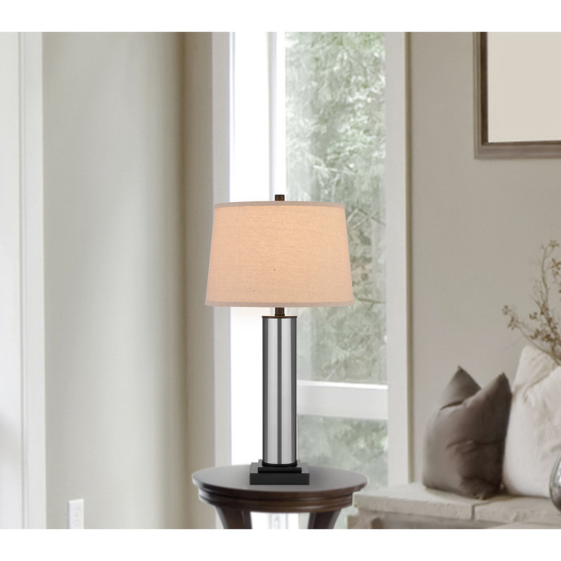29"H Black Cylinder Table Lamps Set of 2 with Clean Contemporary Design