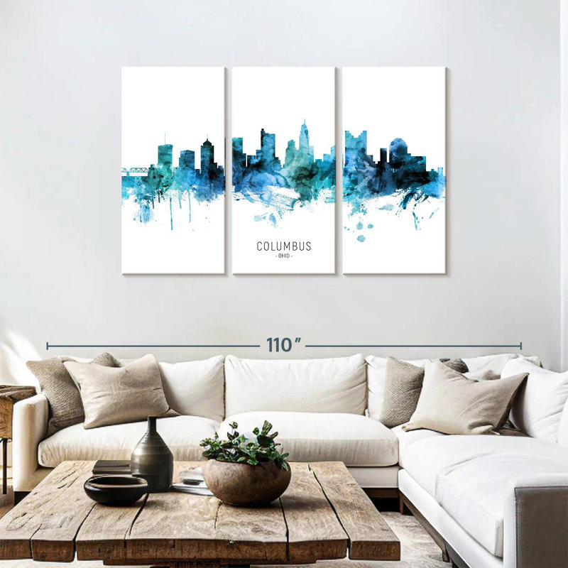 Rorry Columbus Ohio Skyline VII, 48" H x 74" W