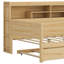 Lit de jour en bois avec tablettes de rangement, lit gigogne et bureau d'étude-720558367