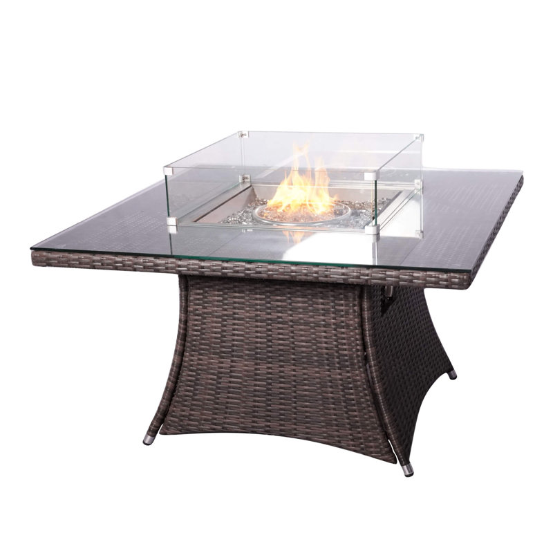 4-Seat Square Fire Pit Table