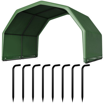 Horse Shelter, Portable Corral Pen with Heavy-Duty Frame, Quick Setup All-Weather Shelter for Livestock, Goats, and Animals, Waterproof UV Resistant Cover
