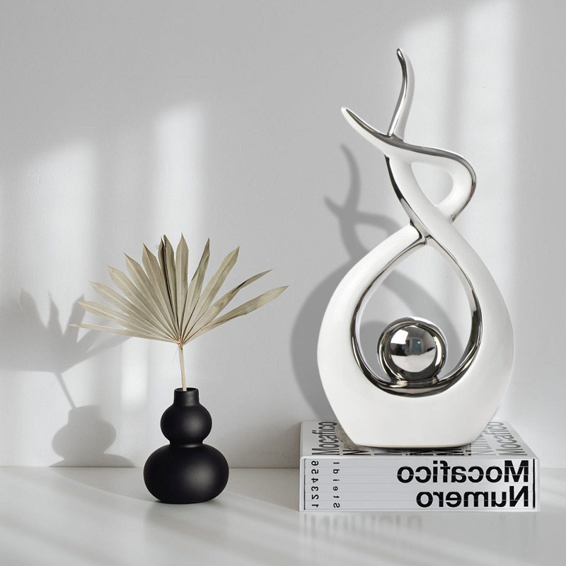 1 pièce de décoration de statue en céramique artistique - parfaite pour les tables de salle à manger, les bureaux, les bureaux et plus encore