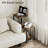 G-Shaped Corner Side Table, Rustic Brown, With Storage Shelf, Perfect For Small Spaces