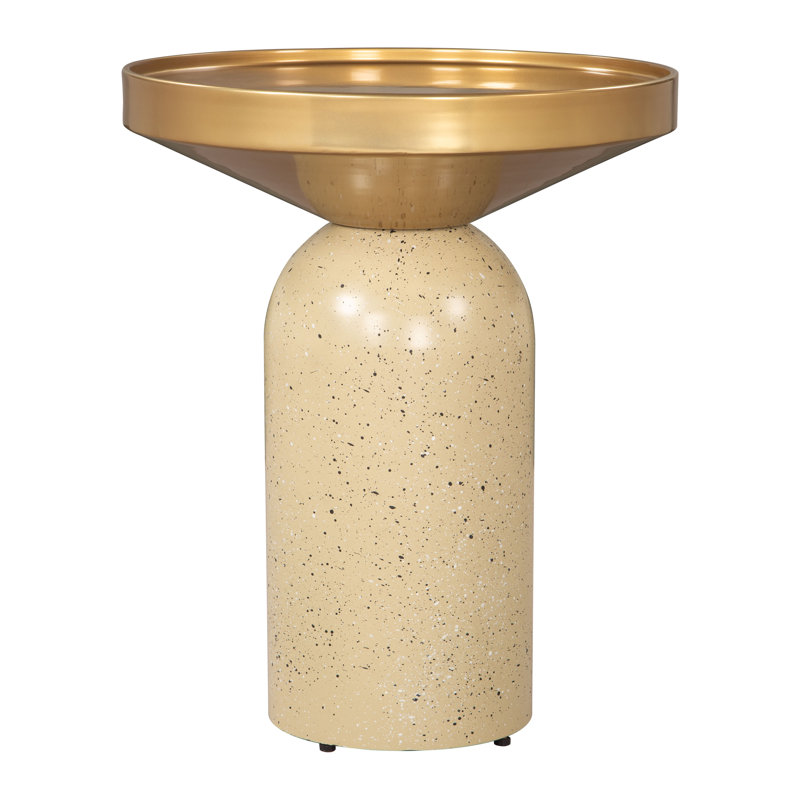 Table d'appoint Cendre or et beige