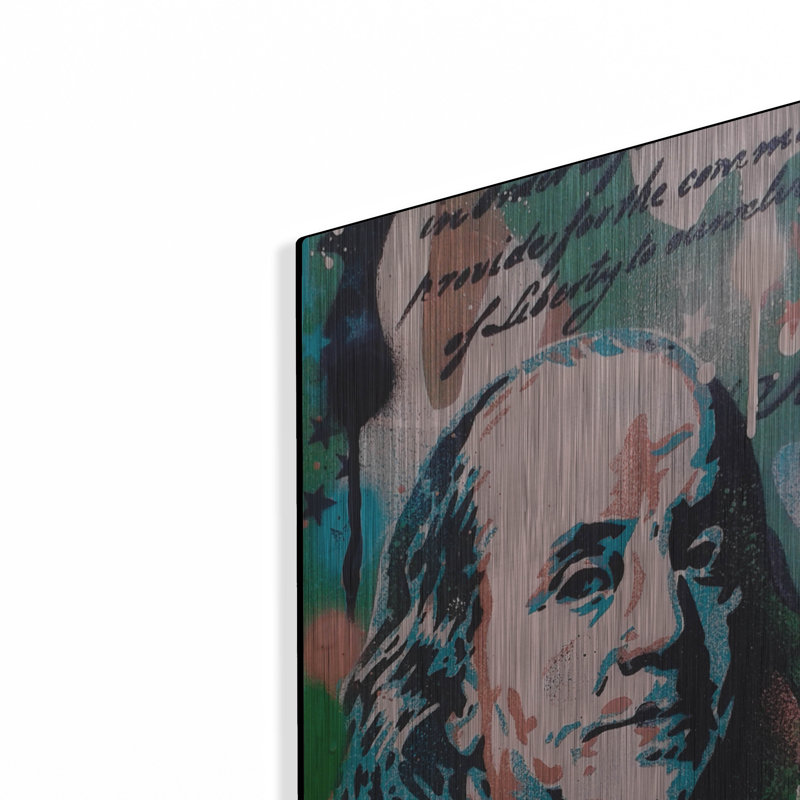 «Luxe», art mural «Franklin» par Luxe Graffiti, H 24 po x l 16 po