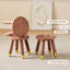 Tabouret en bois massif avec repose-pieds dorés, petit repose-pieds rond en bois, support pour plante, tabouret d'appoint en bois-1381521404