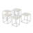 Loft Lyfe Keagan Leather Pu 5 Piece Nesting Ottoman/Stool Set-572534698